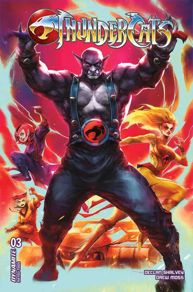 Comic book cover of Thundercats #3 featuring Panthro in action, perfect for trading cards