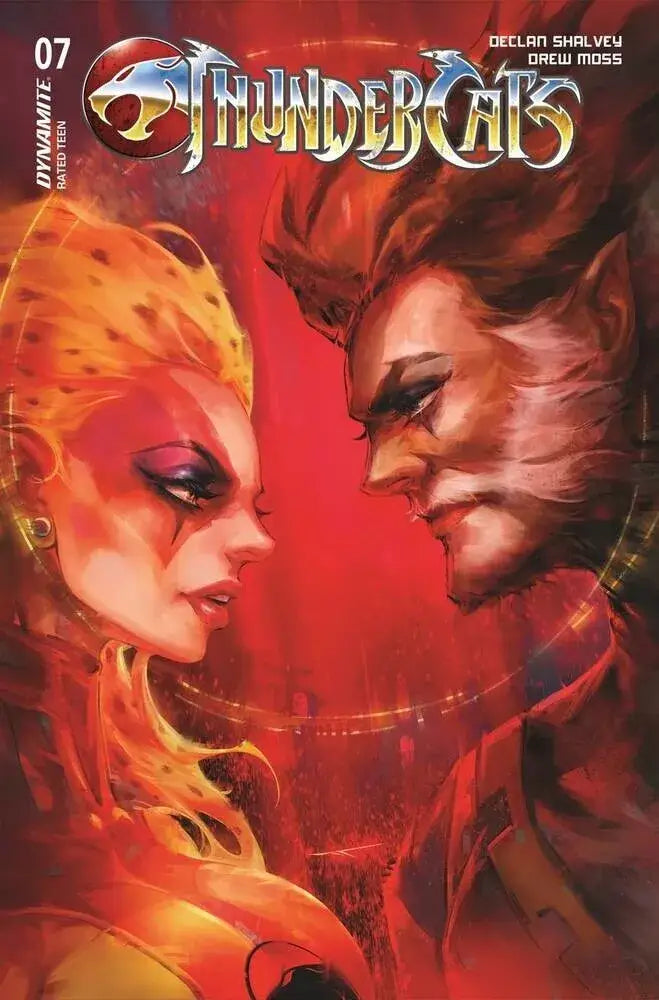 ThunderCats #7 Cover E Tao with two characters in profile on a red backdrop