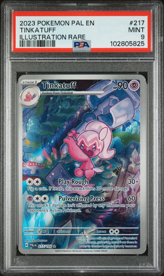 Graded Tinkatuff #217 Illustration Rare PSA 9 from 2023 Pokemon Paldea Evolved