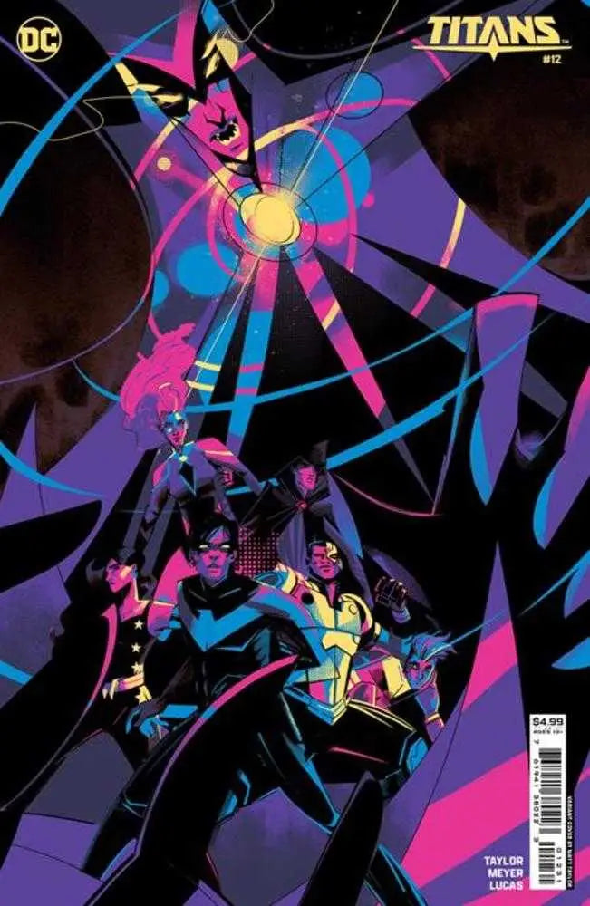 DC Titans #12 Cover B Matt Taylor Variant with dynamic action and neon design for collectors