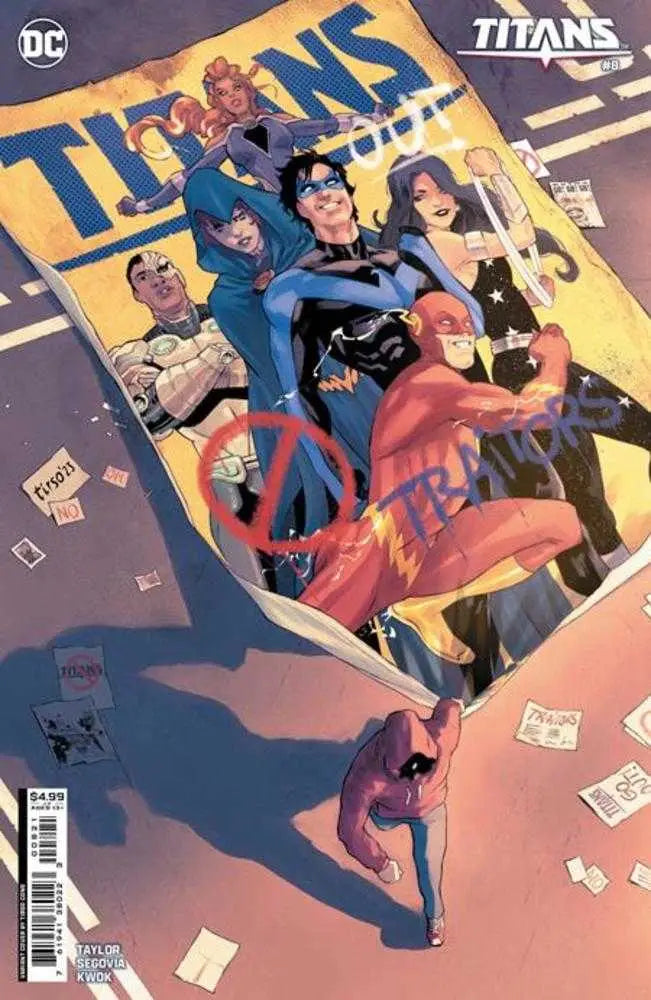 Titans #8 Cover C with Titans superhero team in action, perfect for trading cards collectors