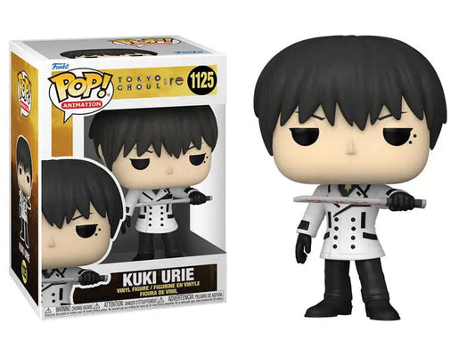 Tokyo Ghoul Kuki Urie Funko Pop vinyl figure in white uniform with black hair and gloves