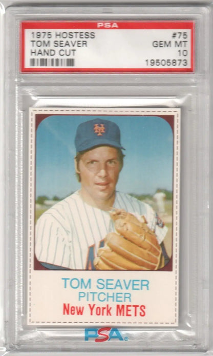 PSA-graded 1975 Hostess Tom Seaver Mets pitcher card, perfect for single cards collectors