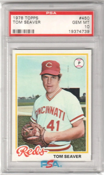 PSA-graded 1978 Topps Tom Seaver Cincinnati Reds baseball card from Columbia Hobby with free shipping