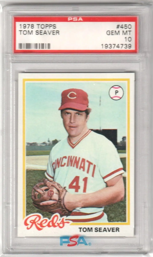 PSA-graded 1978 Topps Tom Seaver Cincinnati Reds baseball card from Columbia Hobby with free shipping