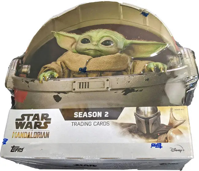 Topps Star Wars The Mandalorian Season 2 trading cards with Baby Yoda in tin box