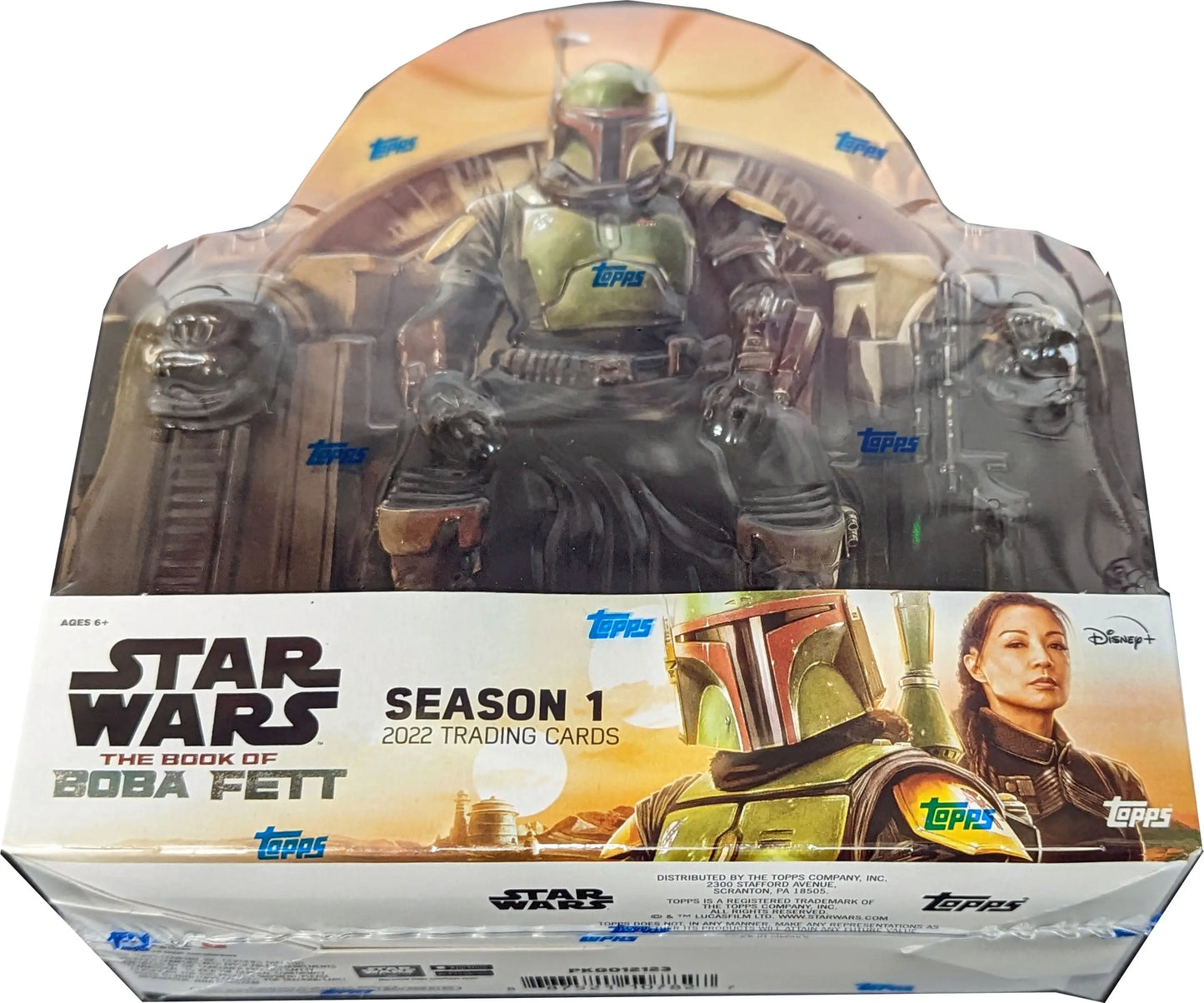 Display box for Topps 2022 Star Wars Boba Fett trading cards hobby tin box