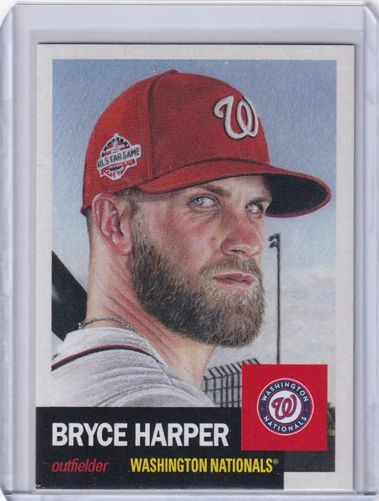 Baseball card of Bryce Harper from Topps Baseball Living, Washington Nationals