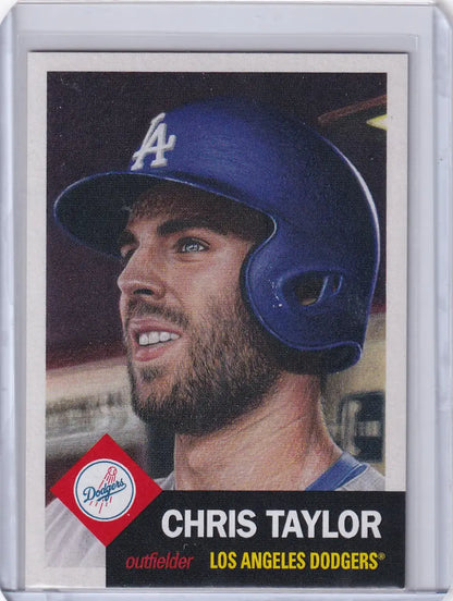 Topps Baseball Living Set #17 Chris Taylor card featuring Los Angeles Dodgers player