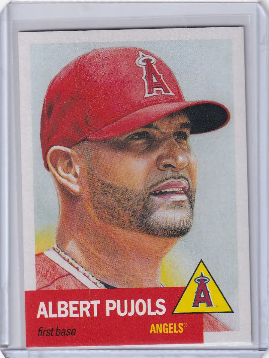 Baseball card of Albert Pujols from Topps Baseball Living, Los Angeles Angels