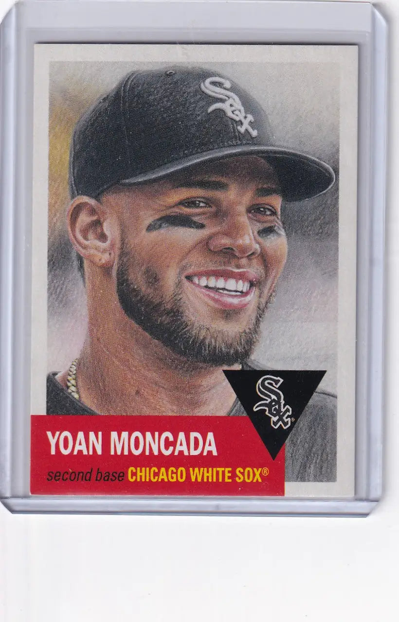 Baseball card of Yoan Moncada from Topps Baseball Living Set, Chicago White Sox