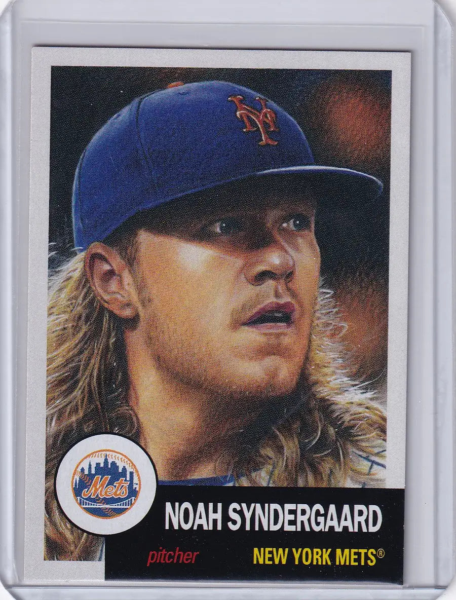 Baseball card of Noah Syndergaard from Topps Baseball Living Set featuring the Mets