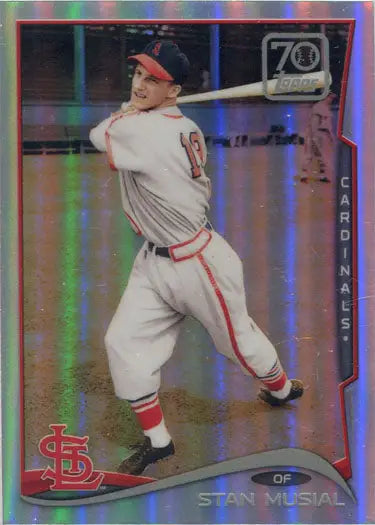 Baseball player in white uniform swings bat on Topps Series Two Baseball trading card