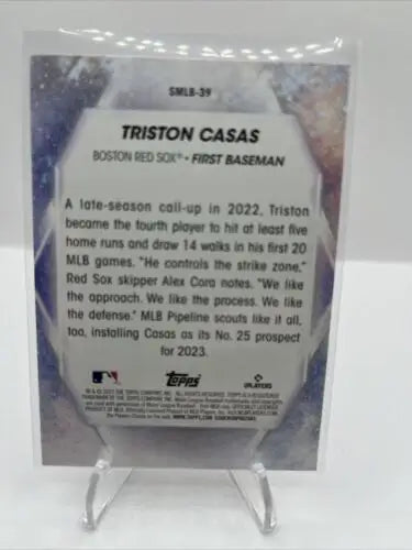 Triston Casas 2023 Topps Stars of MLB RC card featuring Boston Red Sox star player