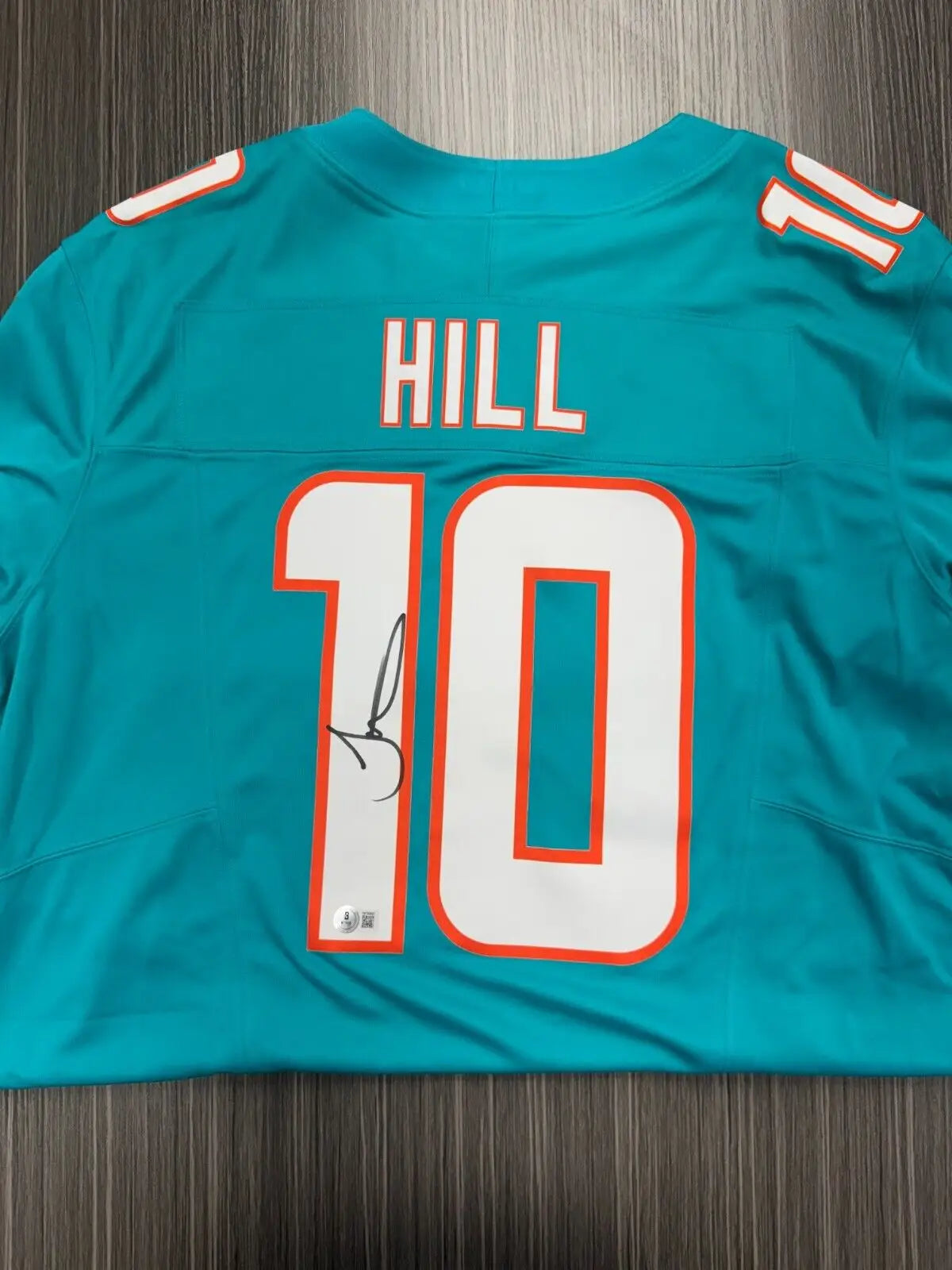 Tyreek Hill signed Miami Dolphins Nike Authentic Autograph Jersey with Beckett COA