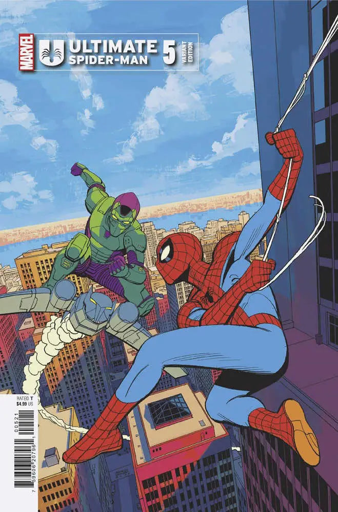 Ultimate Spider-Man #5 Leonardo Romero Variant cover with Spider-Man vs Green Goblin