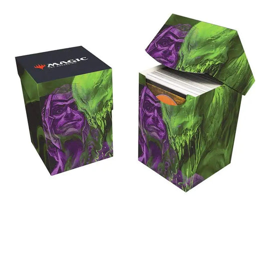 Ultra PRO Magic: The Gathering deck box in green and purple with rigid polypropylene materials