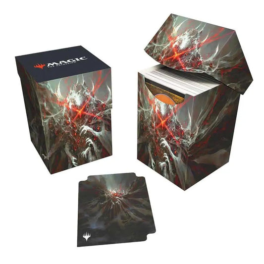 Ultra PRO 100+ Deck Box Duskmourn features rigid polypropylene with dark abstract artwork