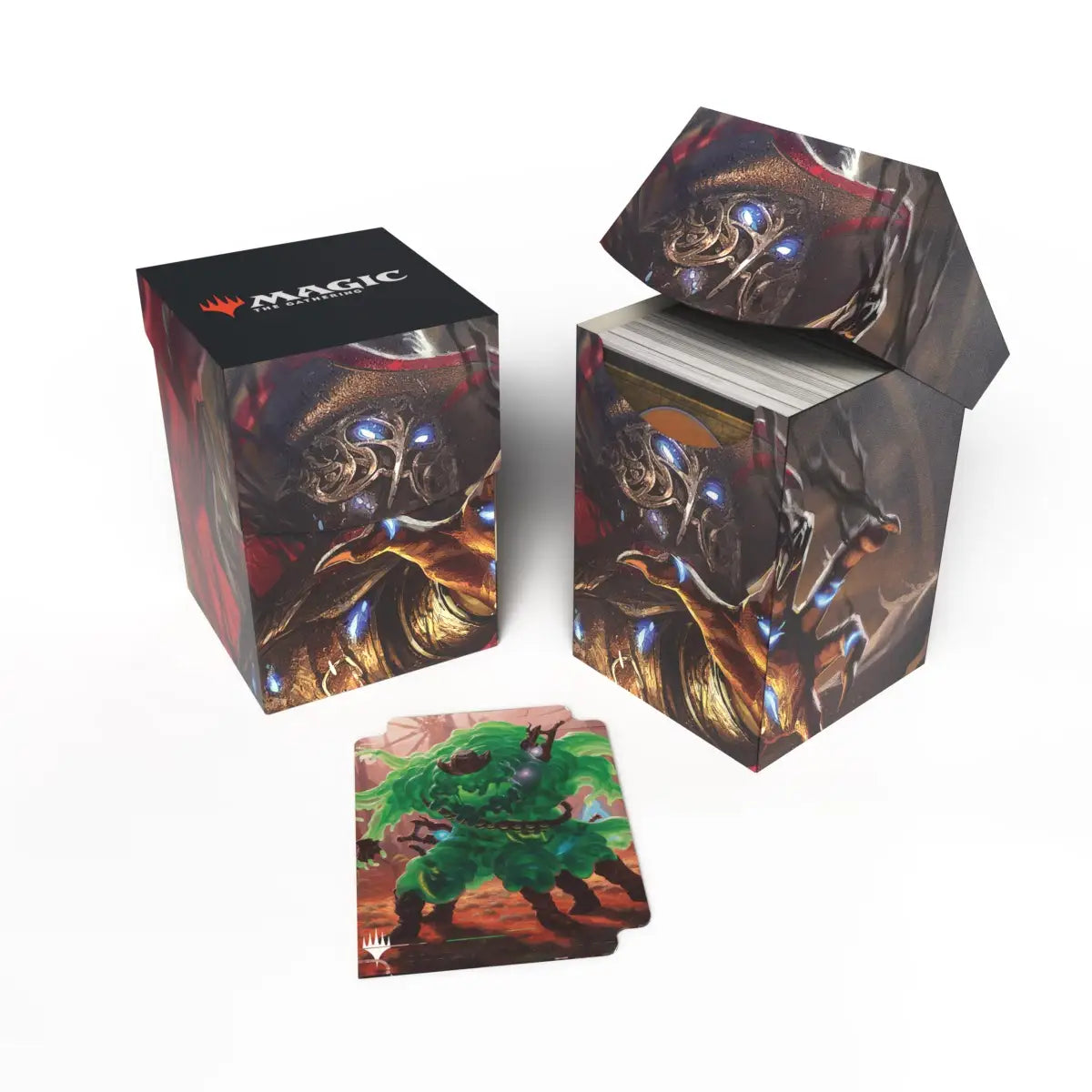 Dark fantasy-themed Ultra PRO deck box card storage featuring Gonti artwork