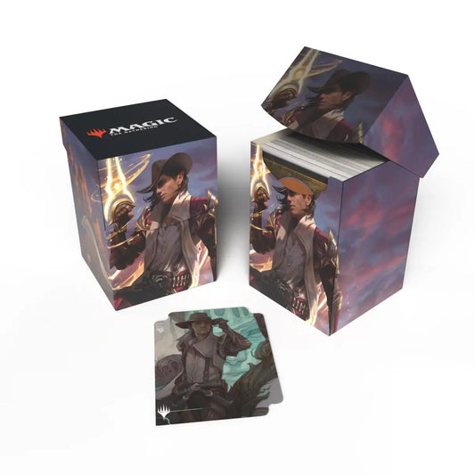 Magic: The Gathering Ultra PRO deck box® and card sleeves feature Kellan artwork