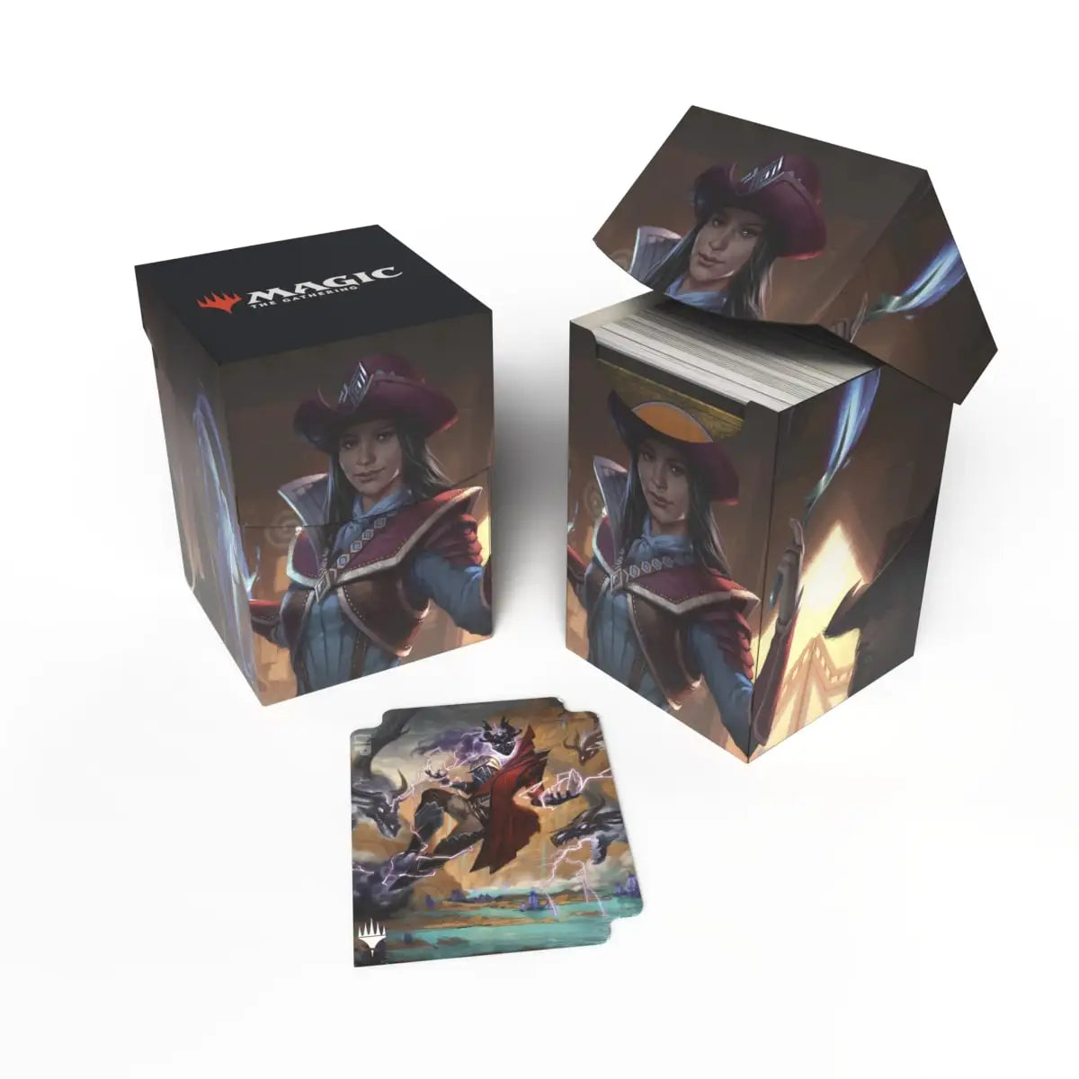 Ultra PRO deck box® card storage featuring Wild Card art in purple hat and cloak