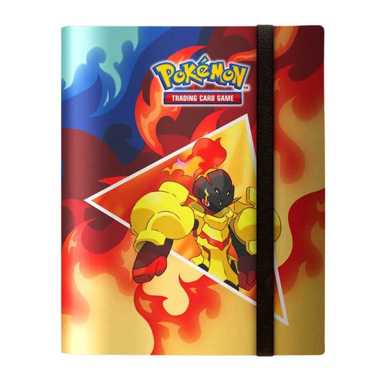 Ultra PRO Pokemon 9-Pocket PRO Binder with elastic strap closure featuring Magmortar design