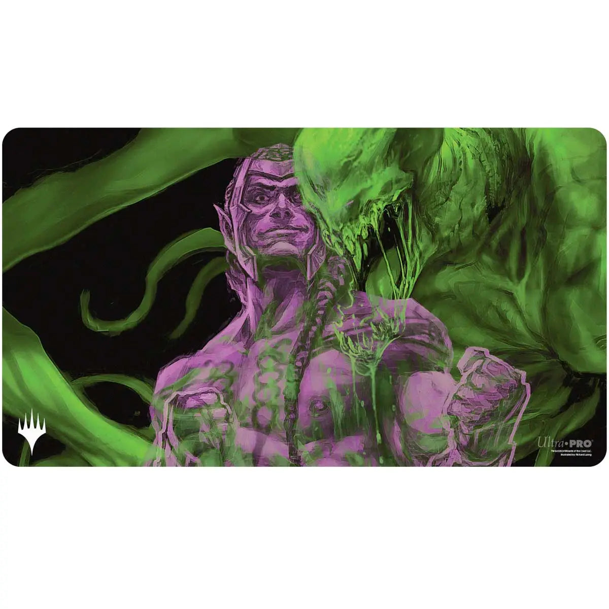 Muscular purple figure with green ethereal energy, featured on Ultra Pro Playmat Magic