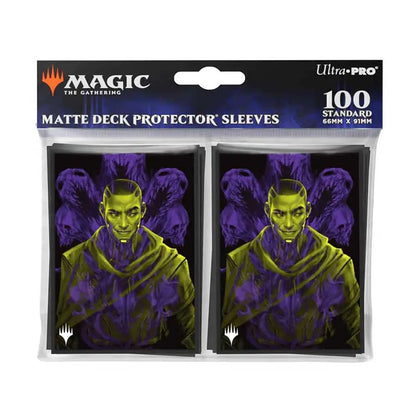 Ultra PRO deck protector sleeves feature purple and green artwork of Kaito, Bane of Nightmares