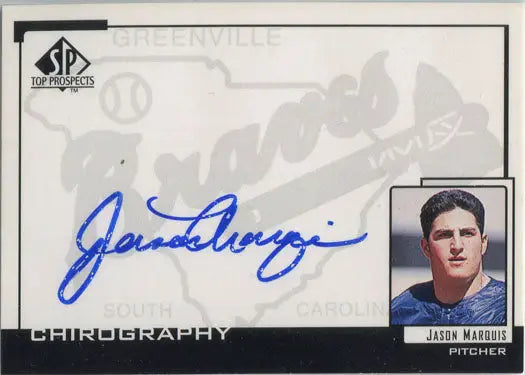 Autographed Upper Deck SP Baseball Chirography Autograph Card of Jason Marquis