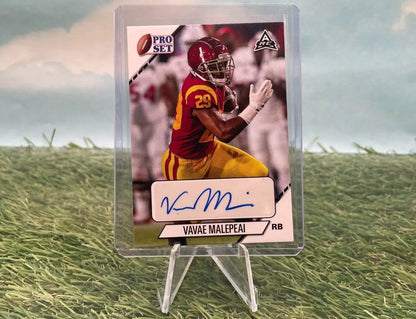 Signed Vavae Malepeai AUTOGRAPH RC USC Trojans 2021 Leaf Pro Set College Football Card