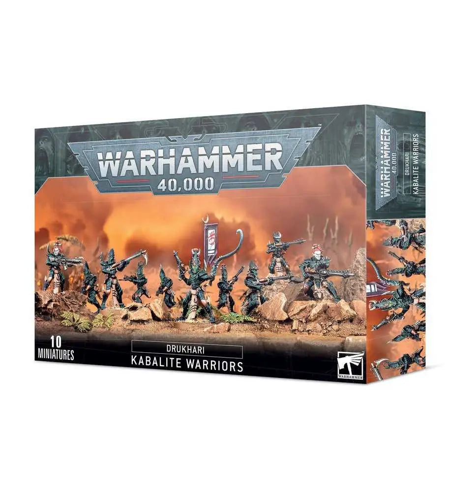 Kabalite Warriors miniatures box set from Warhammer 40,000 for strategic gaming