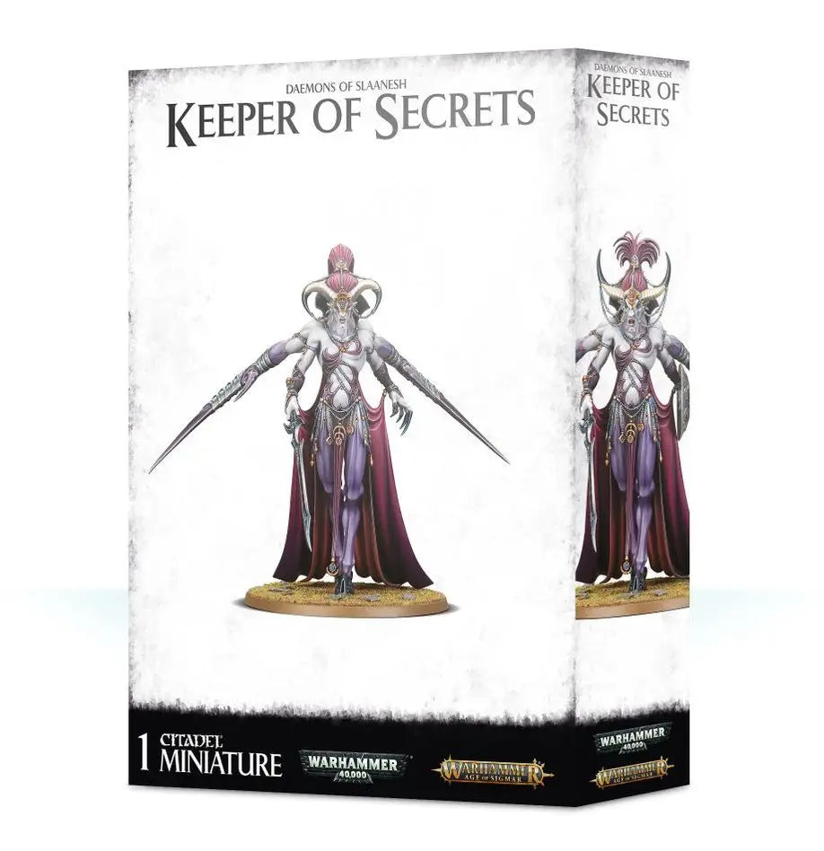 Sinister robed figure with wings in Warhammer Age of Sigmar: Keeper of Secrets