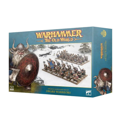 Warhammer: Dwarfen Mountain Holds Dwarf Warriors miniatures game box set display