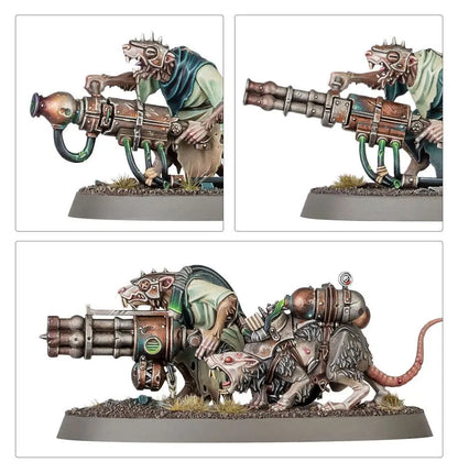 Steampunk rat with gun for Warhammer Warplock Jezzail teams display