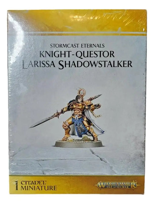 Boxed miniature of Knight-Questor Larissa Shadowstalker from Stormcast Eternals series