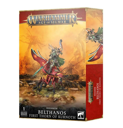 Miniature figurine box for Belthanos from Warhammer Sylvaneth with Carnelian Greatspite