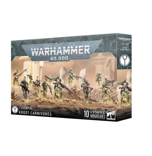 Kroot Carnivores miniatures box set for T’au Empire featuring 10 alien mercenaries