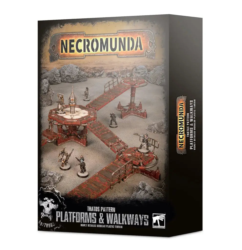 Box of Thatos Pattern Platforms and Walkways Necromunda game terrain pieces