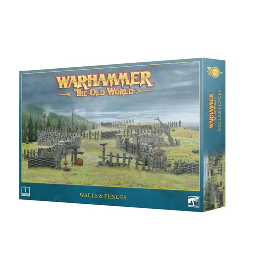 Warhammer The Old World Walls and Fences terrain kit box set for gaming and card display