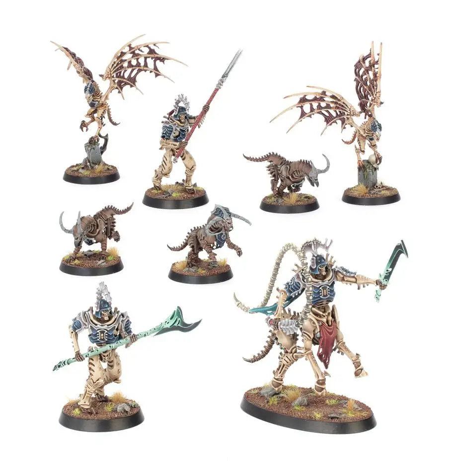 Collection of Ossiarch Bonereapers skeletal warriors from Warhammer Teratic Cohort