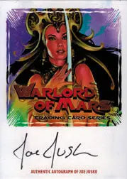 Colorful Joe Jusko illustrated trading card of a character with long dark hair and red skin