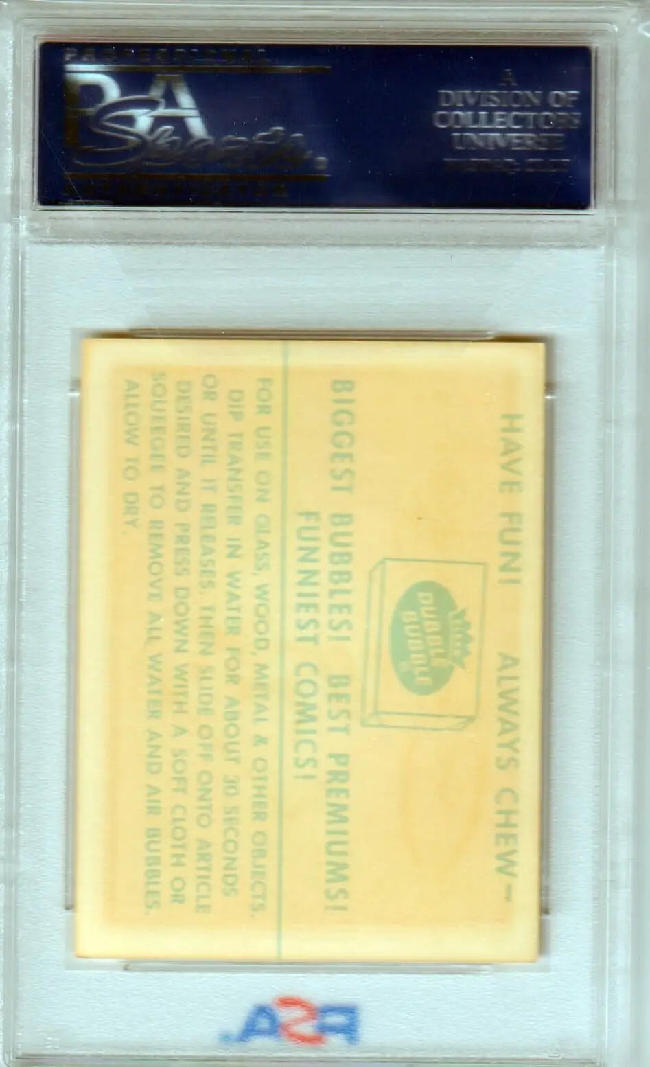 PSA-graded 1961 Fleer WASHINGTON SENATORS single card in protective case from Columbia Hobby