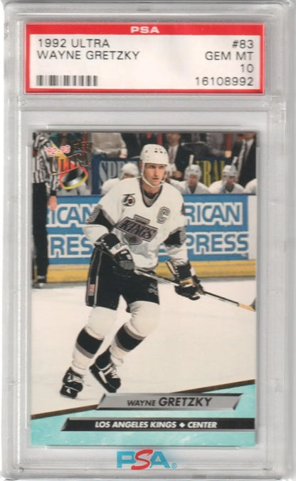 PSA-graded 1992 Ultra Wayne Gretzky Kings hockey card from Columbia Hobby with free shipping