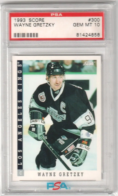 PSA-graded 1993 Score Wayne Gretzky hockey card in case from Columbia Hobby with free shipping