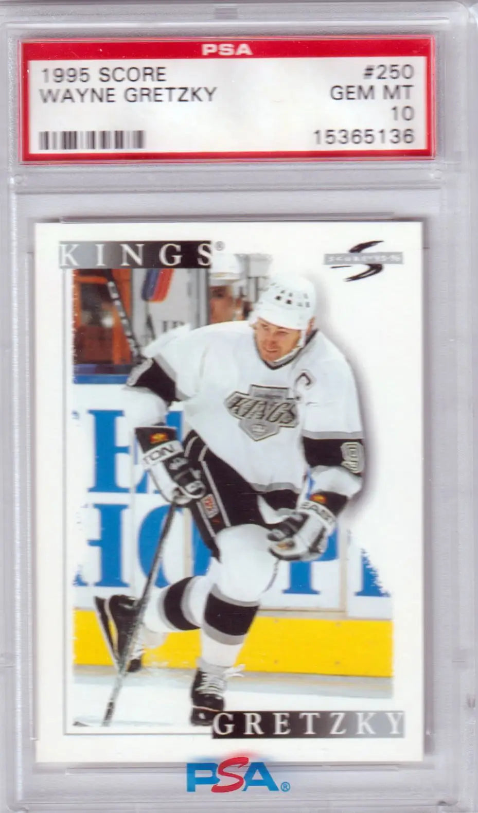 PSA-graded 1995 Score Wayne Gretzky trading card for LA Kings by Columbia Hobby