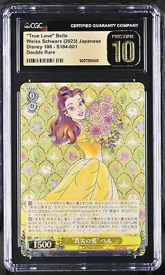 Graded True Love Belle trading card from Weiss Schwarz Japanese Double Rare CGC 10