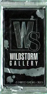 Metallic card pack featuring WS Wildstorm Gallery with a grungy design for trading cards