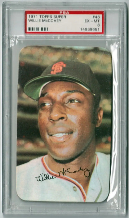 PSA-graded Willie McCovey 1971 Topps Super #46 baseball card for Columbia Hobby single cards