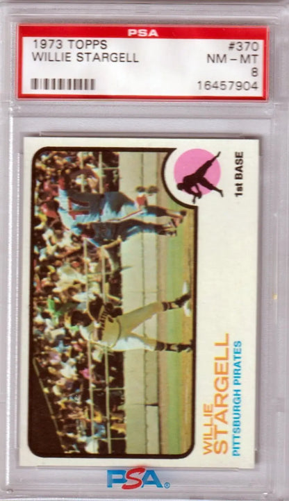 PSA-graded 1973 Topps Willie Stargell baseball card for collectors at Columbia Hobby