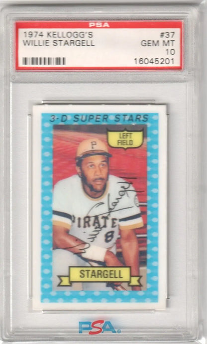 PSA-graded 1974 Kellogg’s Pirates player card, perfect for single cards collectors at Columbia Hobby